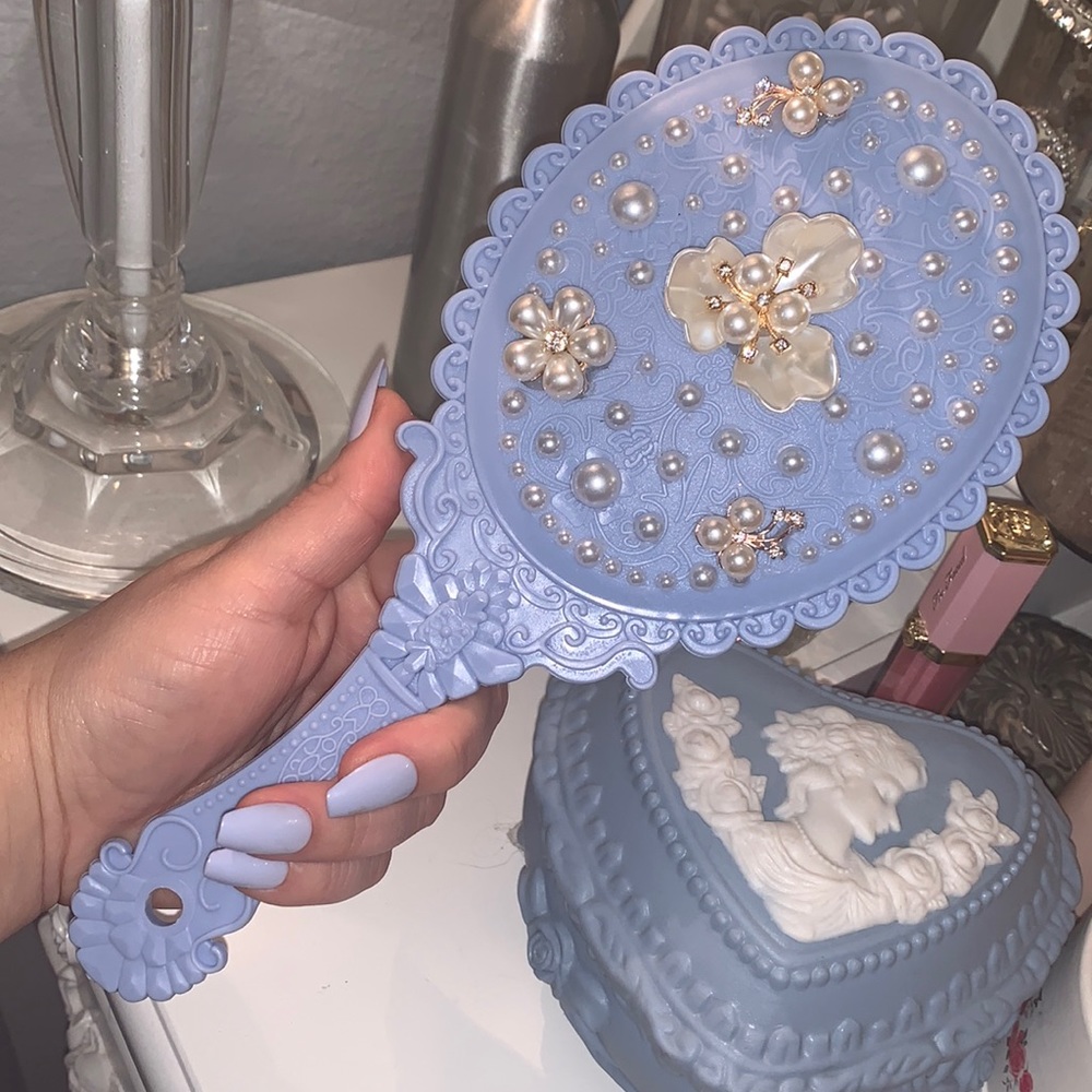 Jeweled hand mirror